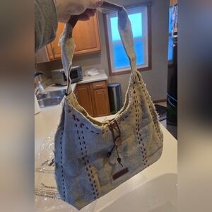 Myra Bag Beige and Brown Hobo